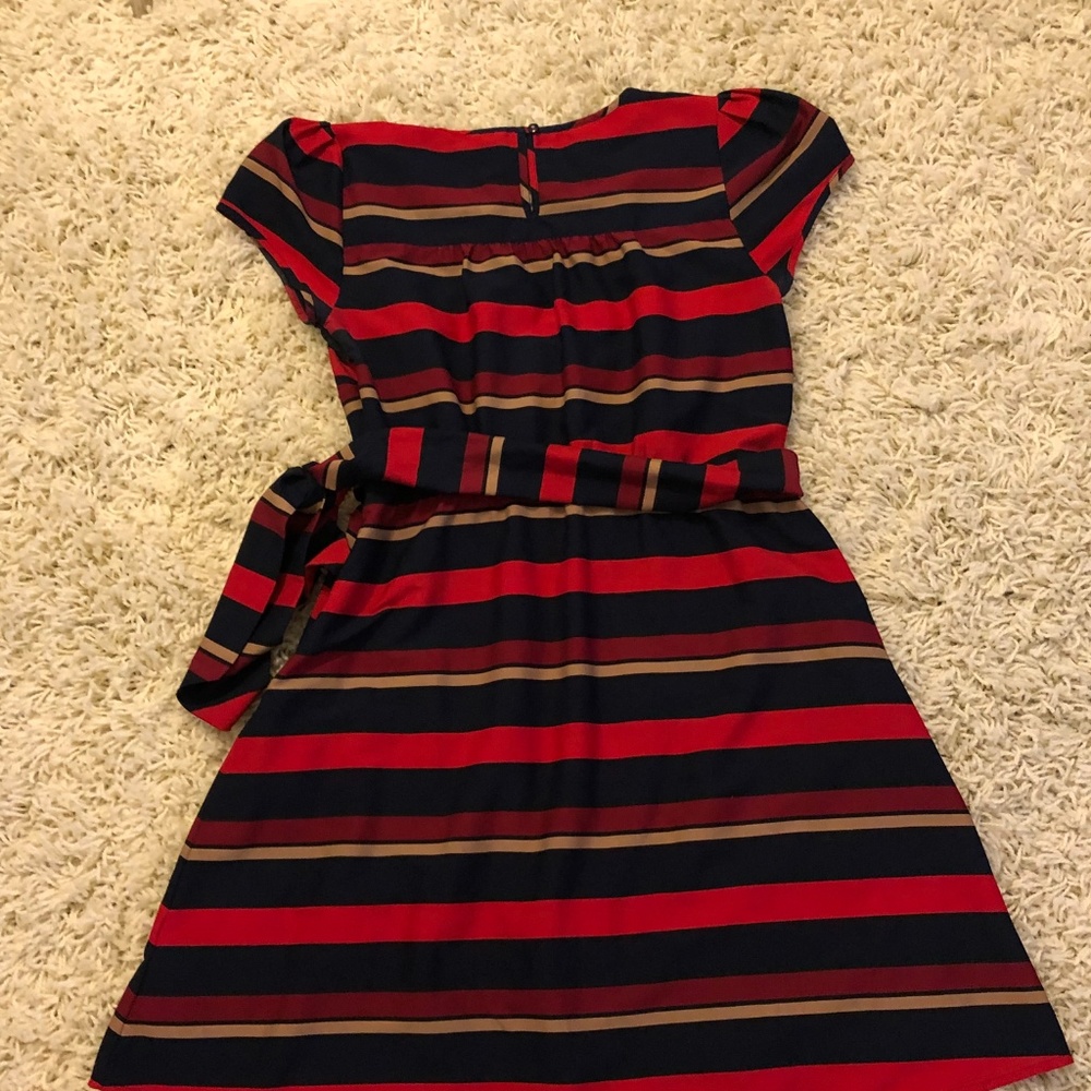 Striped Midi Dress with Sleeves - Picture 3 of 5